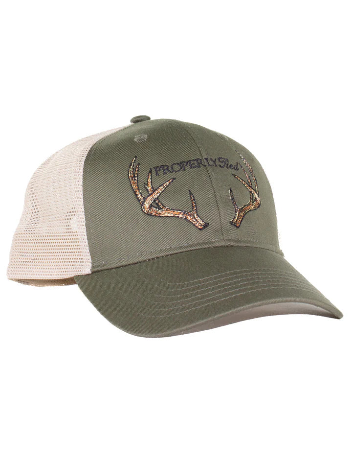 Mens Trucker Hat Antlers