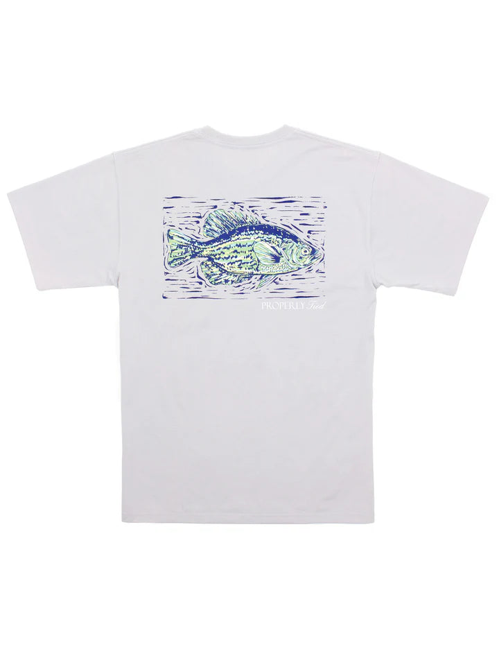 Mens Crappie Ice Grey Tee