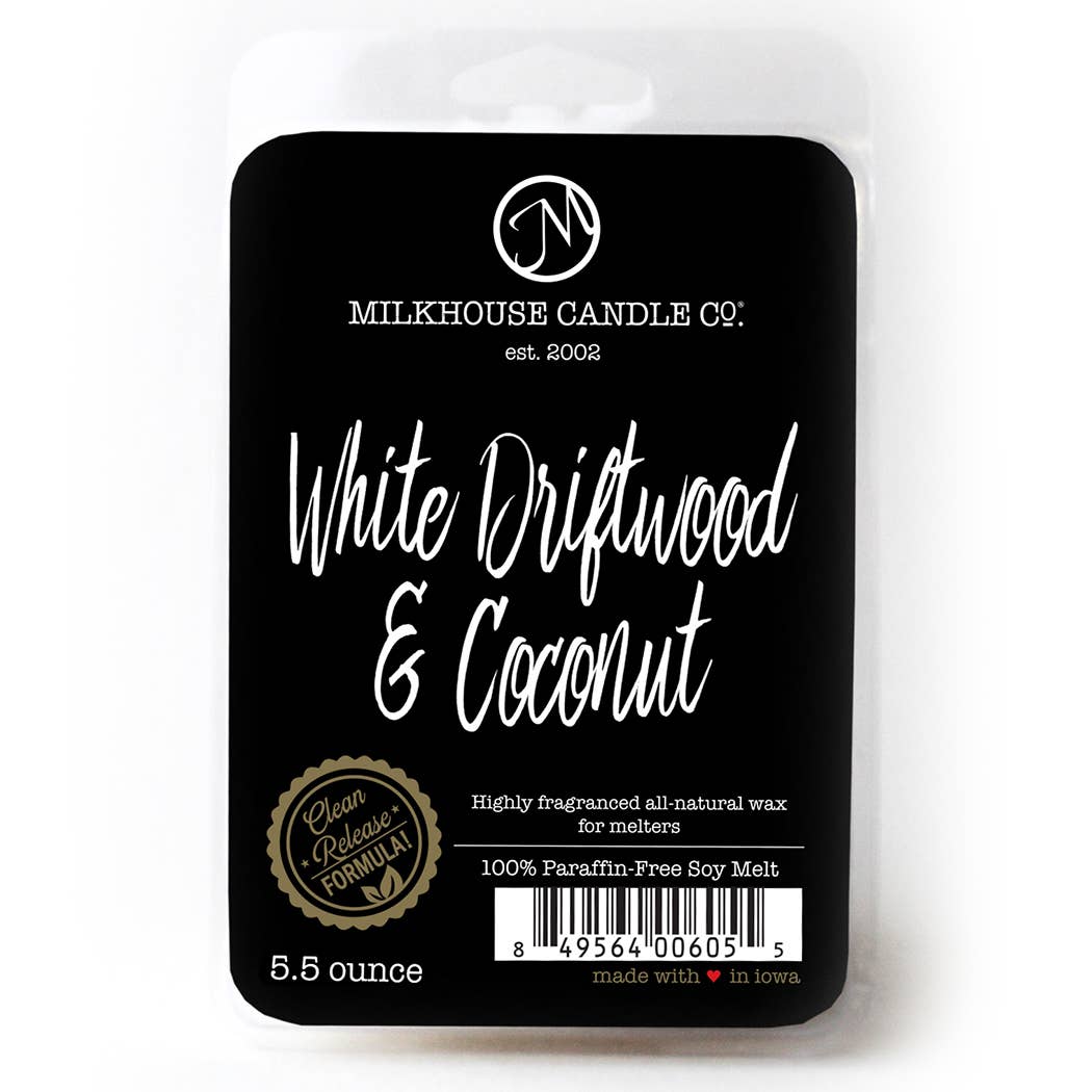 Milkhouse Candle Company - Fragrance Melts 5.5oz: White Driftwood and Coconut
