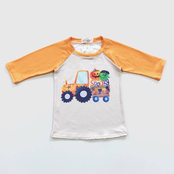 Clover Cottage - Spooky Tractor Raglan