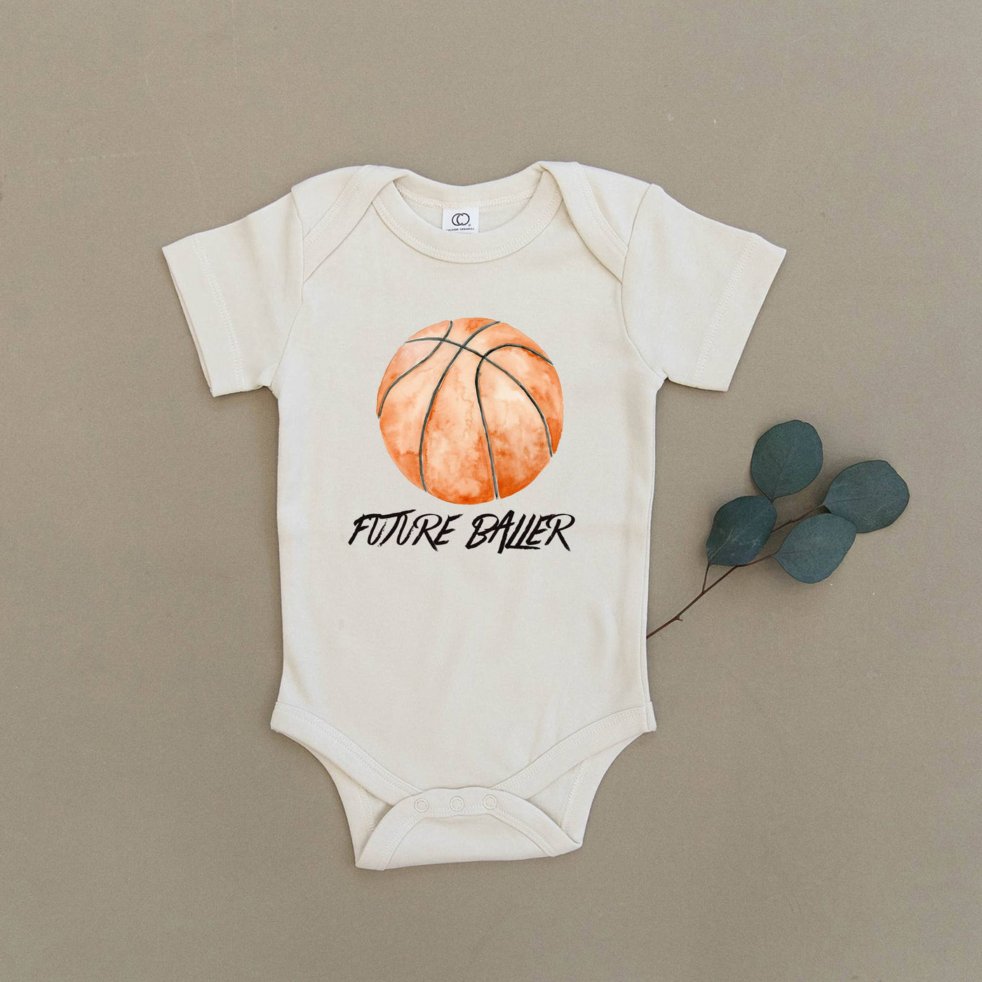 Future Baller Basketball Organic Baby Onesie
