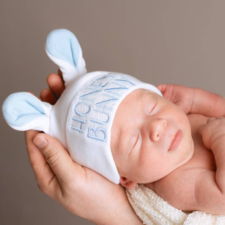 Blue Honey Bunny Newborn Hat - Easter Babies!