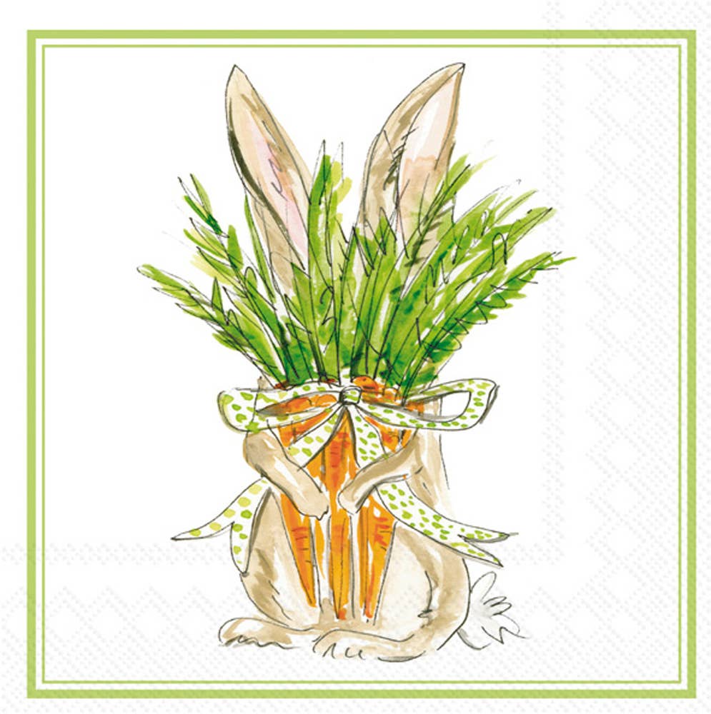 Paper Lunch Napkins Carrot Bunny Easter