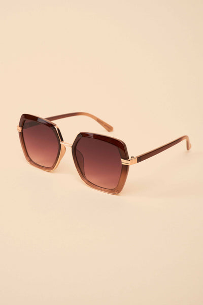 Powder Luxe Angelina Sunglasses - Mahogany