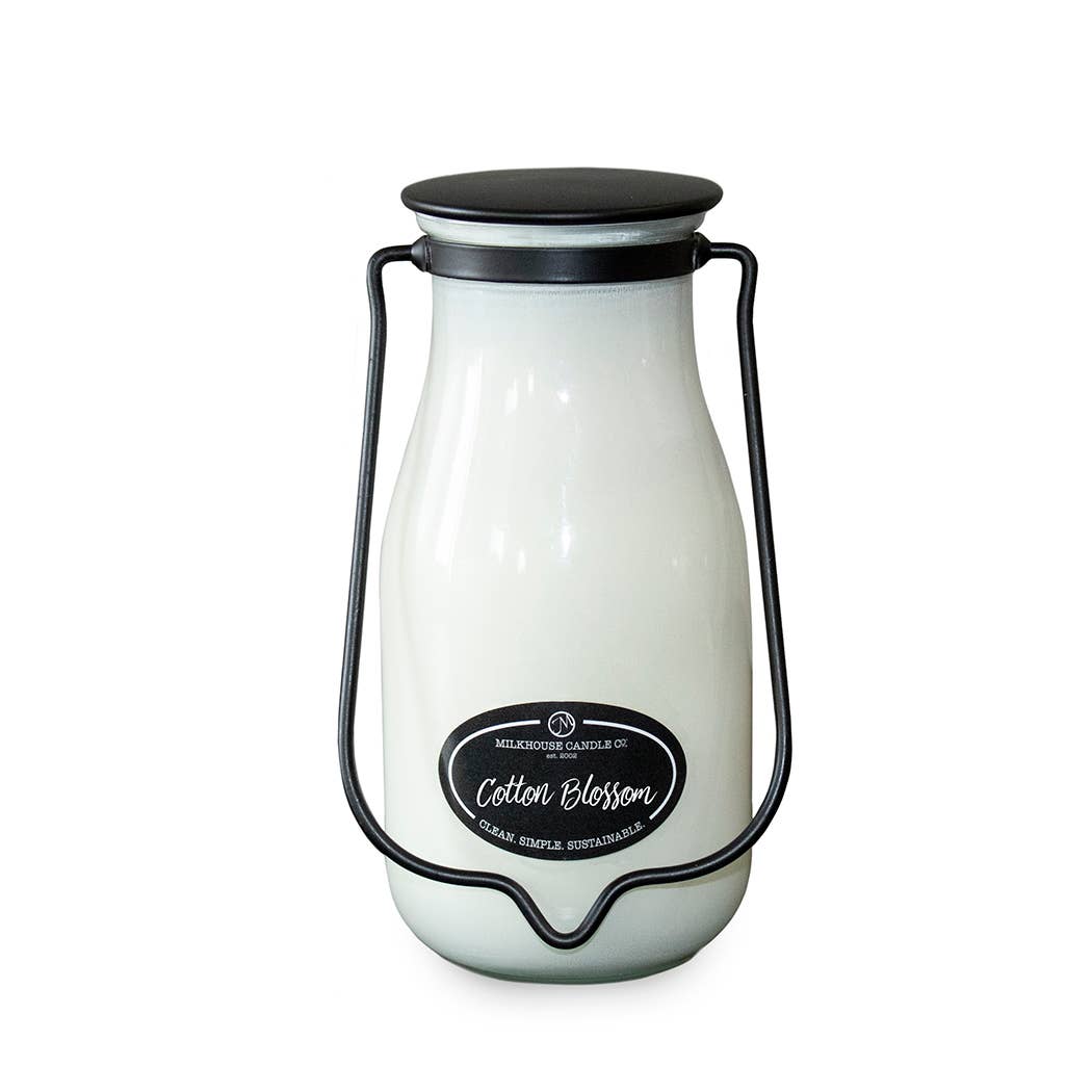 Milkhouse Candle Company - 14oz Milkbottle Jar: Cotton Blossom