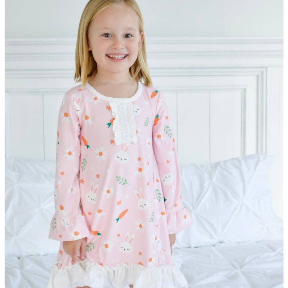 Girls Easter Bunny Nightgown with Bloomer