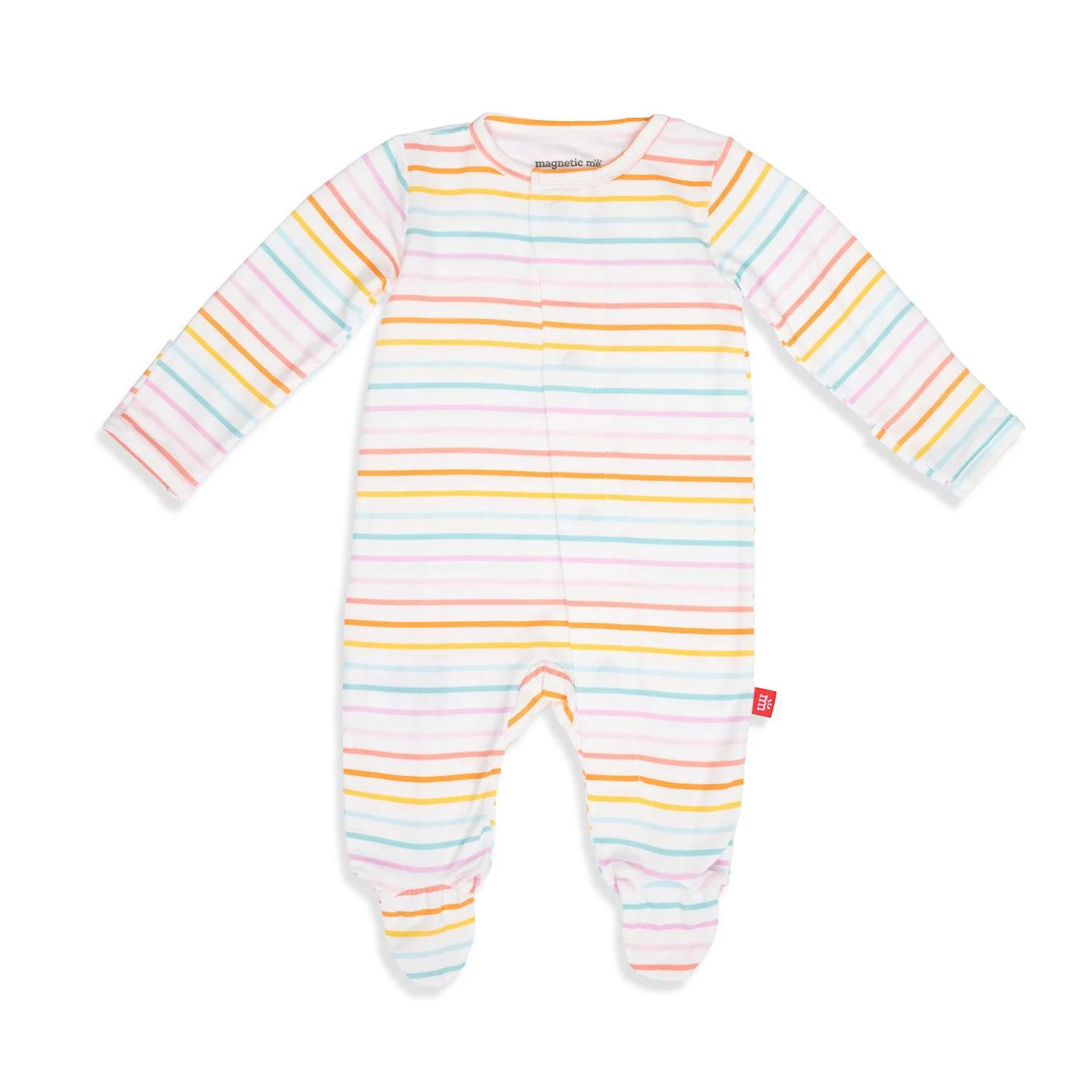 Magnetic Me candy stripe footie