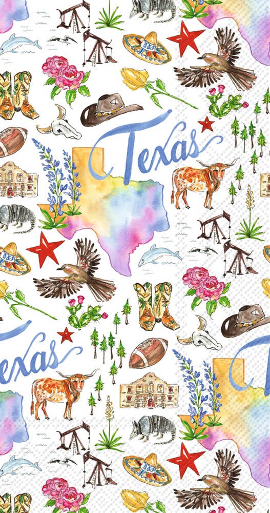 Texas TX State Collection- Paper Guest Towels 16 count