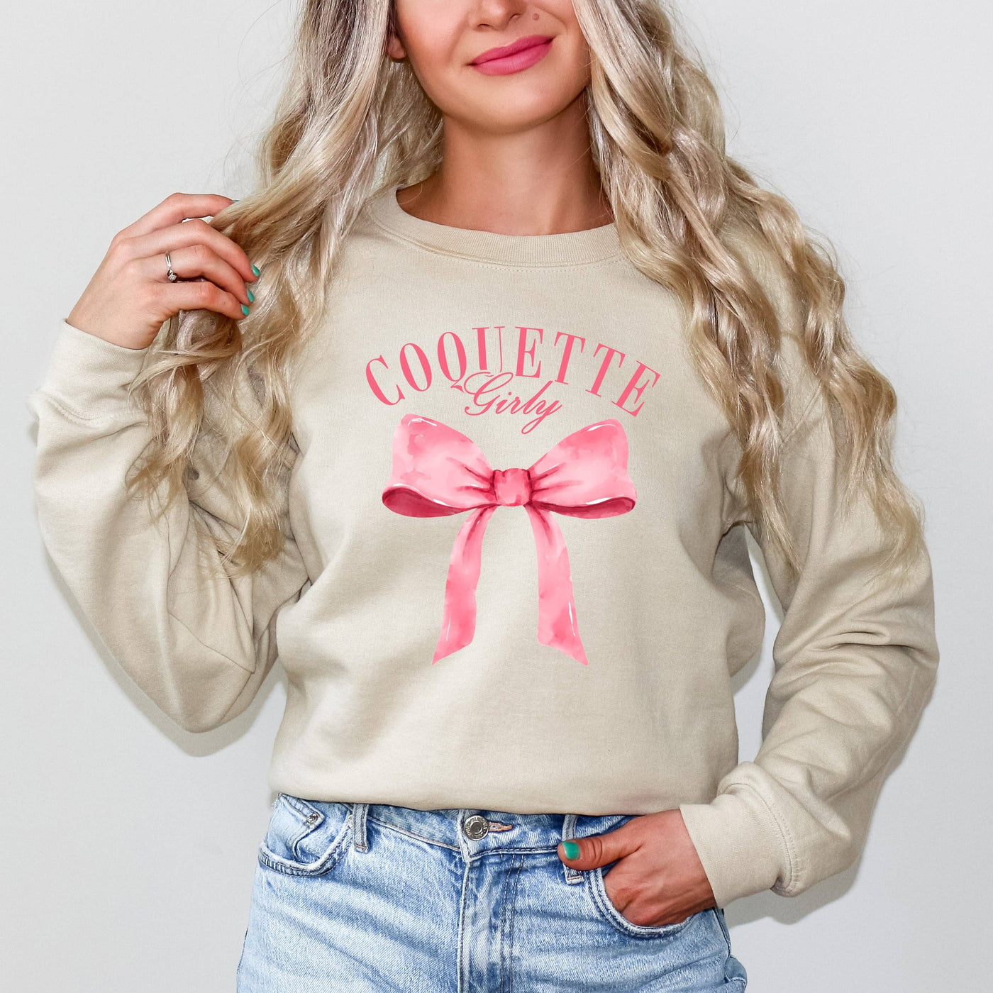 Coquette Girly Bow Sweatshirt