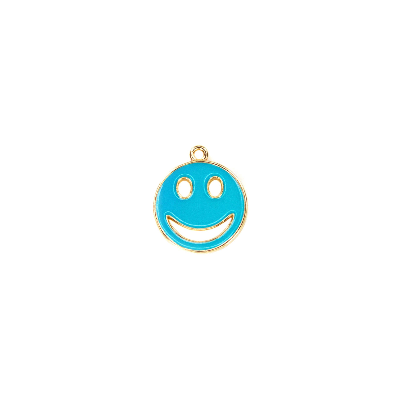 Happy Smile Face Necklace Bracelet Charm - Blue